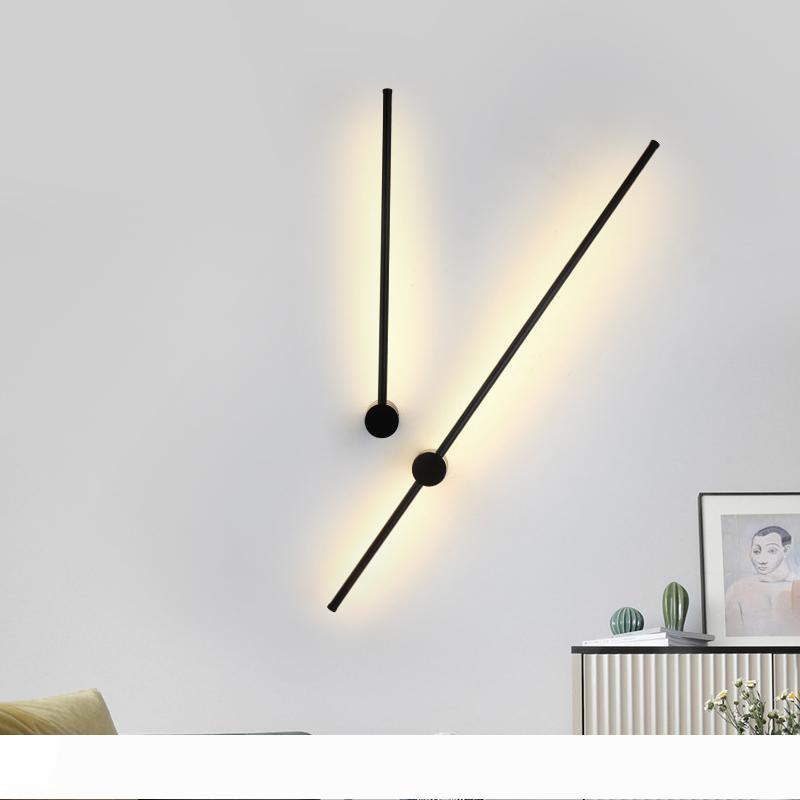 1 pack Long Wall Lamp Modern Led light Indoor Living Room bedroom Bedside Lamps Home Decor Lighting Fixtures Black 7W 10014