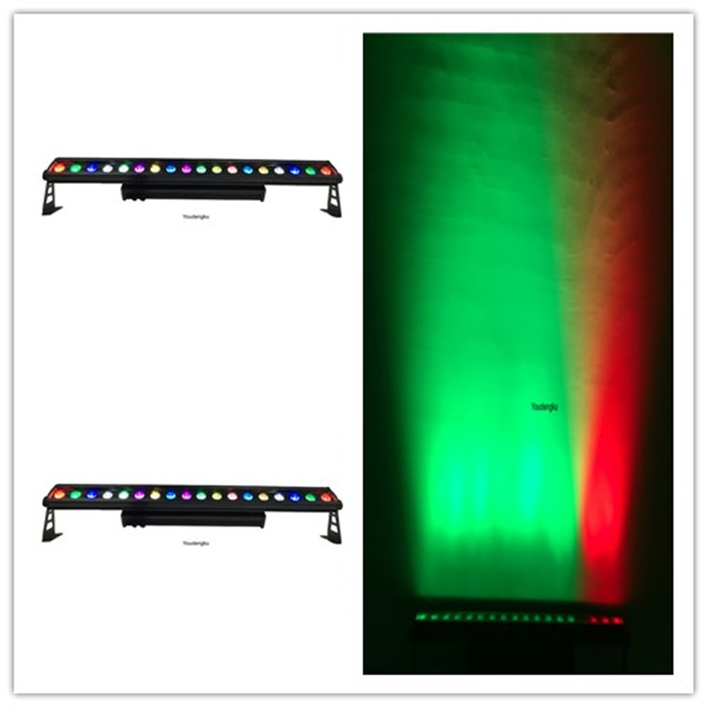 10 IP65-rated 18x18W RGBWA UV outdoor double-layer LED bar lights with DMX dot control for waterproof exterior wall washing