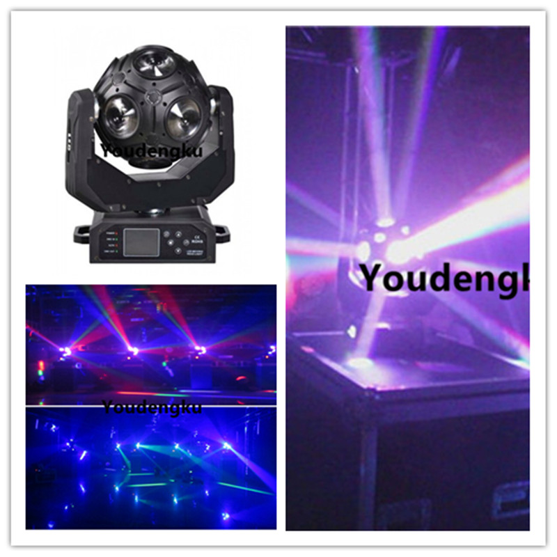 10 RGBW 4in1 DMX rotating football moving head beam lights