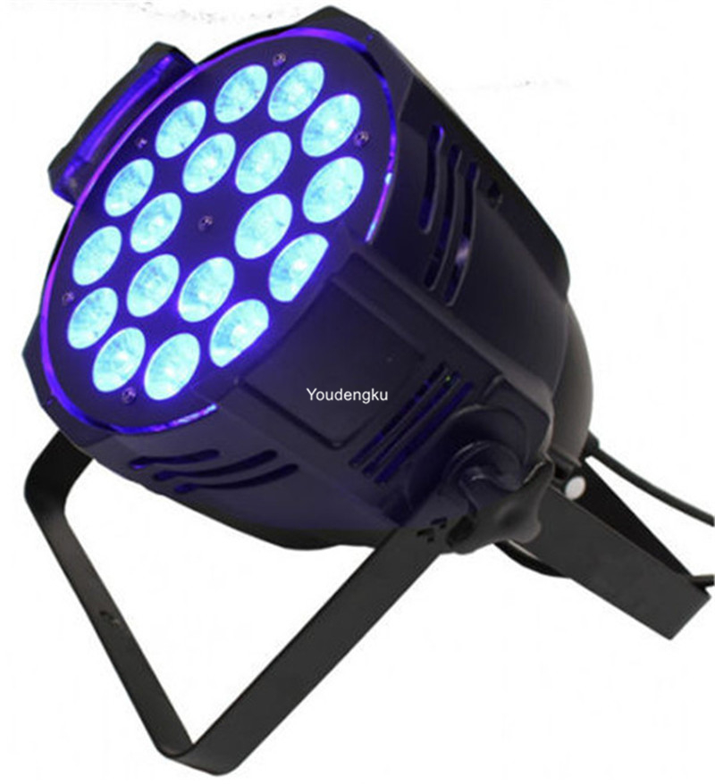 10 RGBW LED par lights with 18x10W 4-in-1 color mixing