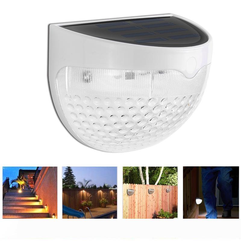 10 solar garden lights with 6 LEDs, waterproof for outdoor wall or fence decoration, auto on/off
