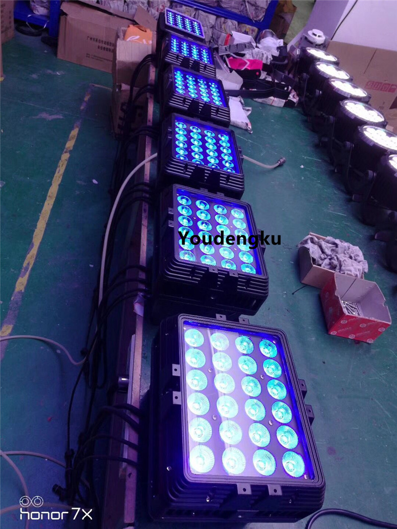 10 units of 24x15W RGBW 5-in-1 DMX512 waterproof outdoor wall wash LED lights for professional city color lighting