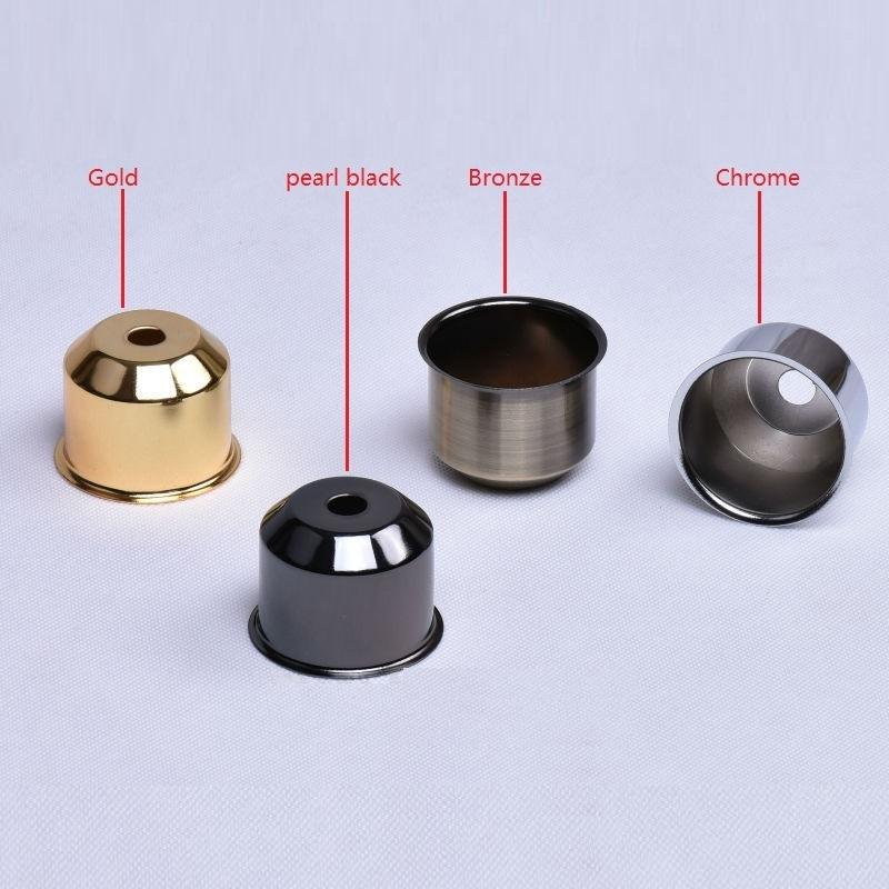10 vintage E27 socket cup light bases in bronzed, black, silver, and gold finishes for table, wall, or ceiling mounting
