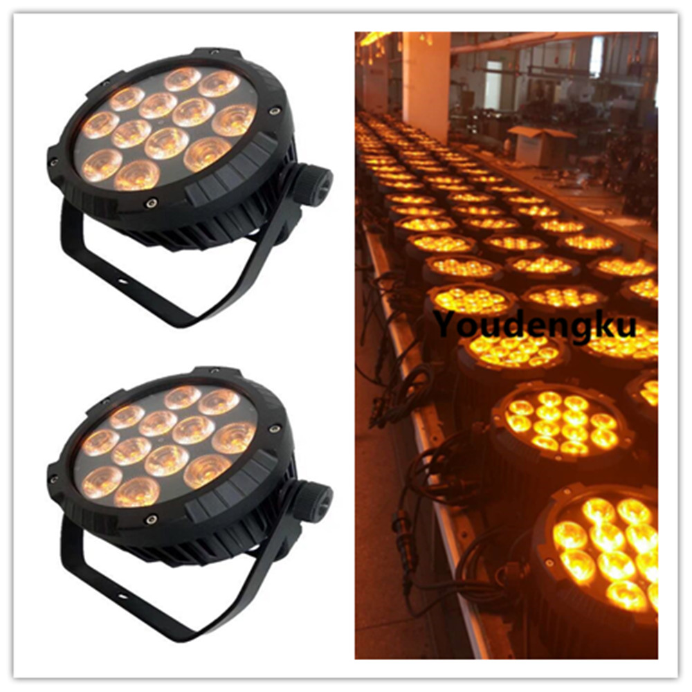 10 waterproof RGBWA 12x15W LED par lights for outdoor stage and wall washing with DMX control and IP65 rating