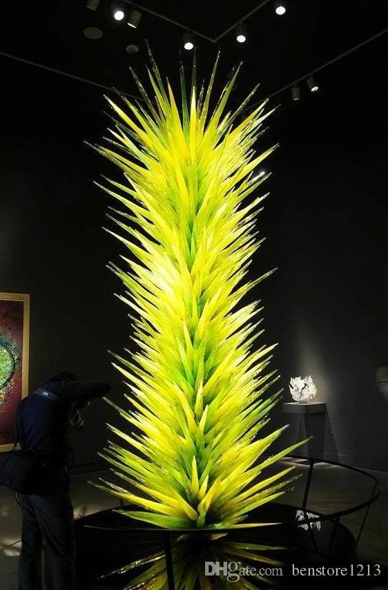 100% mouth-blown borosilicate glass floor lamps for stylish interior decoration, featuring contemporary art glass sculpture designs