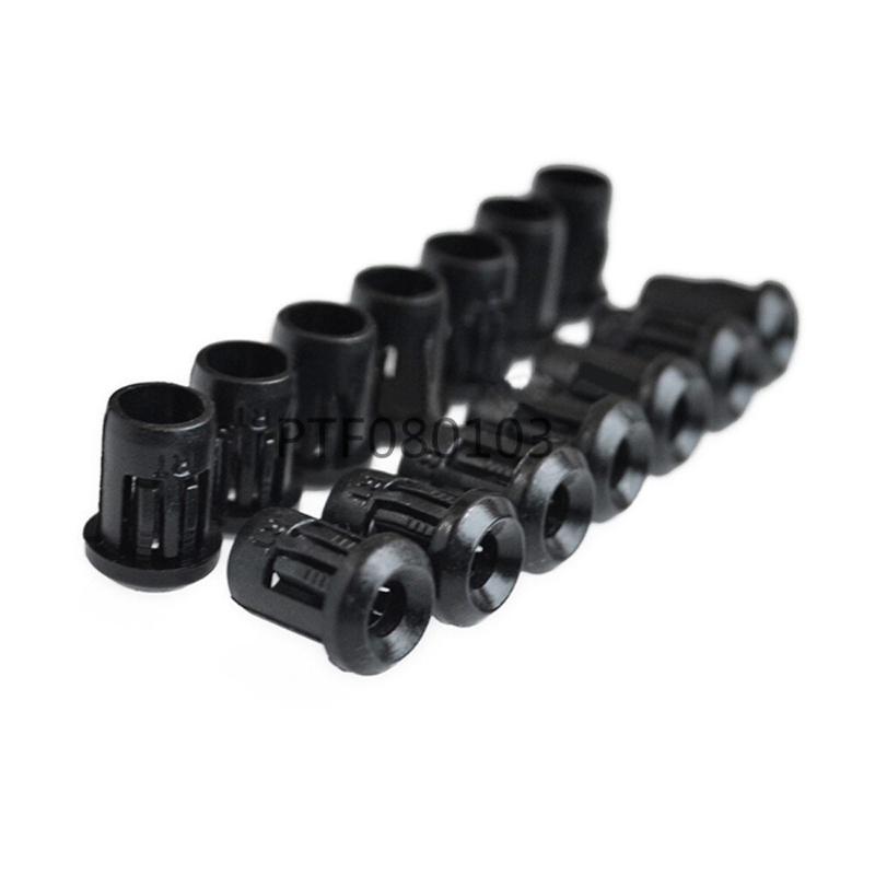 100-piece set of black plastic LED socket diode holders with bezel mounts, suitable for 3mm to 10mm LEDs