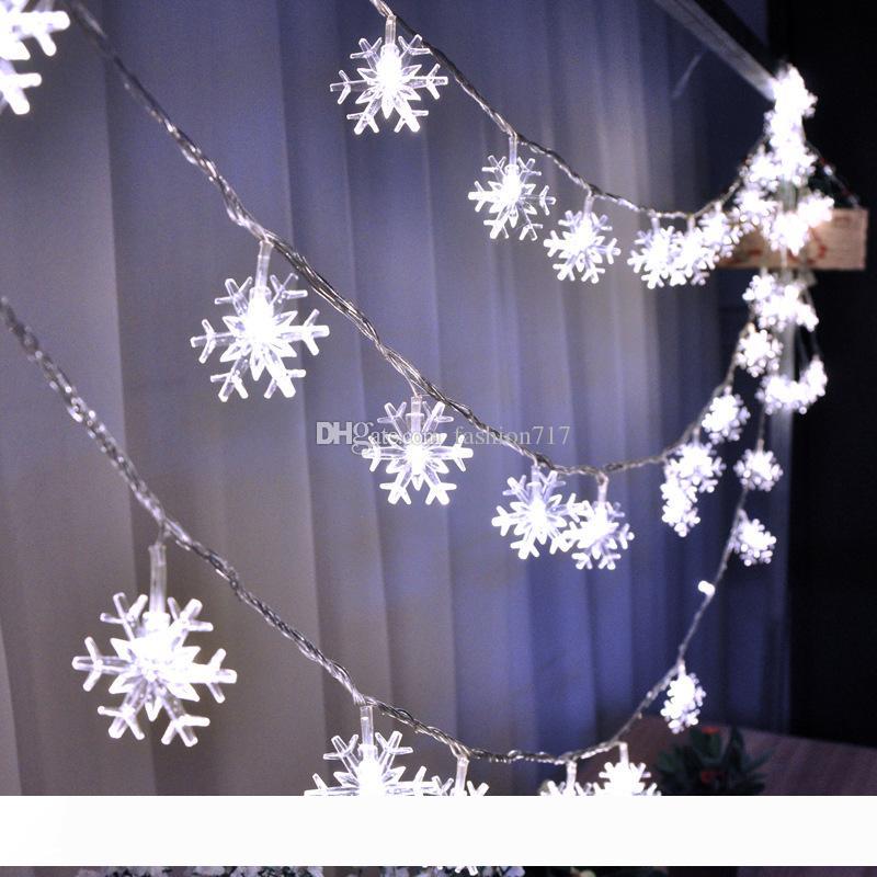 10M 100LED holiday snowflake string lights for outdoor wedding and party decor