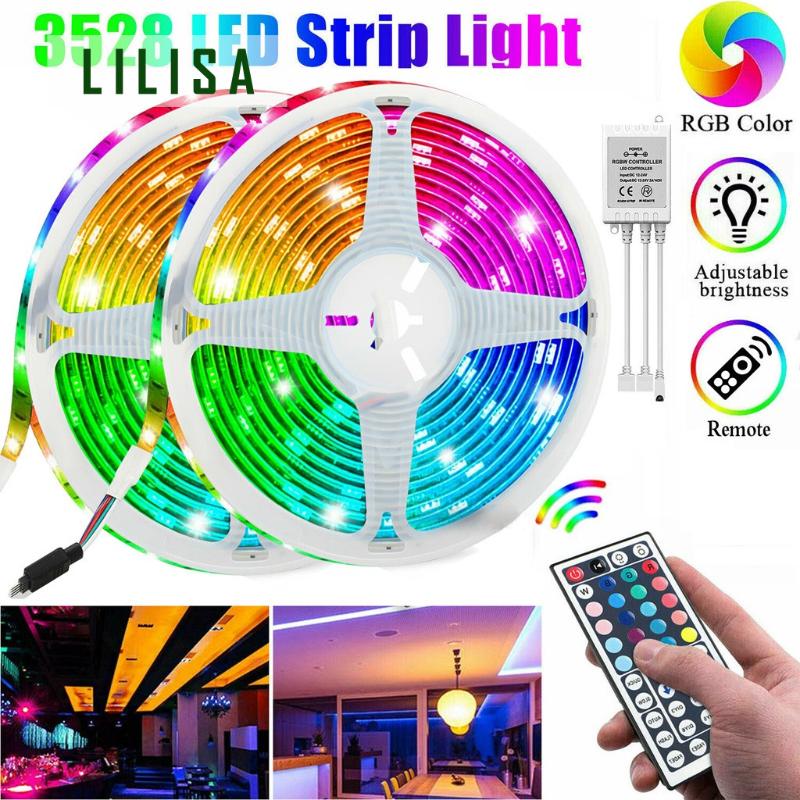 10m 3528 SMD RGB LED strip with 600 lights, IR remote control, ideal for holiday, wedding, and party decorations