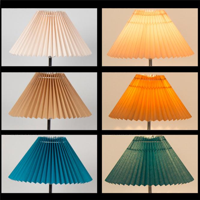 10-piece Art Deco pleated fabric lampshades in Nordic style for modern home decor
