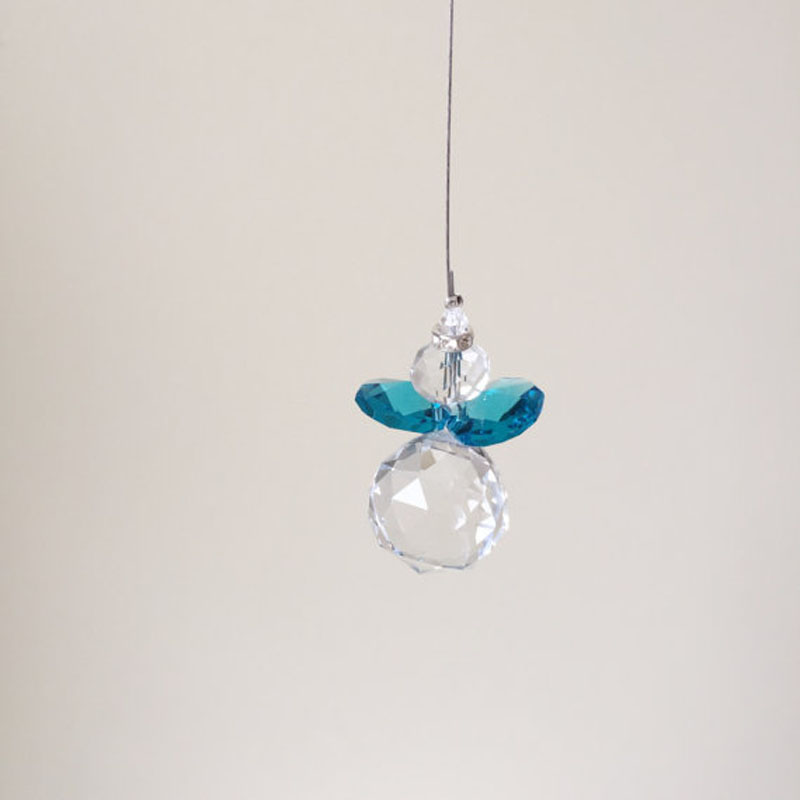 10-piece hanging chakra suncatcher with octagon crystal beads for chandelier lighting and wedding decor