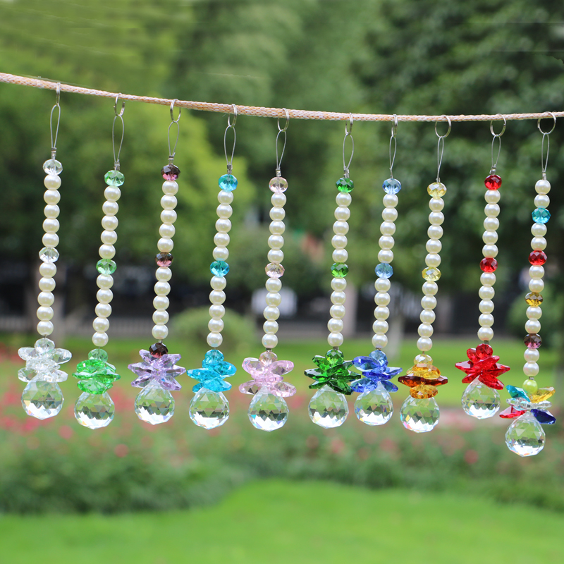 10-piece hanging crystal balls for window decor, 30mm feng shui ornaments, angel-themed home gifts W107