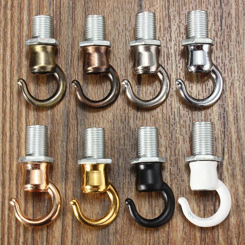 10-piece lamp covers and shades with 10mm M10 threaded vintage metal ceiling rose hooks and screw fittings for chandelier drop installation