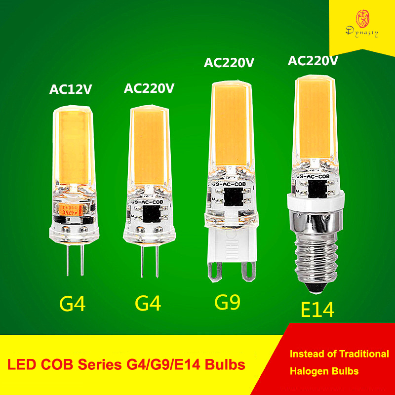 10-piece LED COB G4/G9/E14 bulbs for 12V/220V spotlights, chandeliers, and hanging lights, free shipping, popular choice