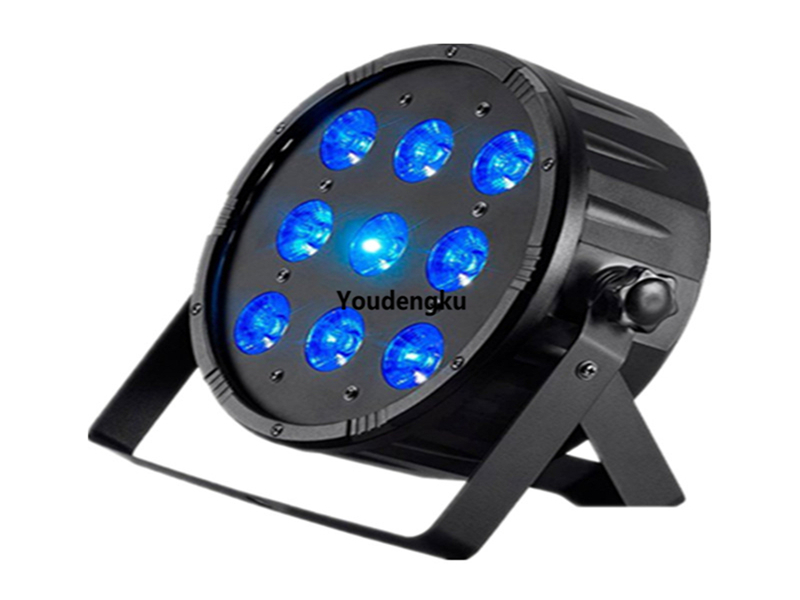 10-piece LED PAR 9x18W RGBWA UV 6-in-1 lighting kit for PAR 64 club and party use