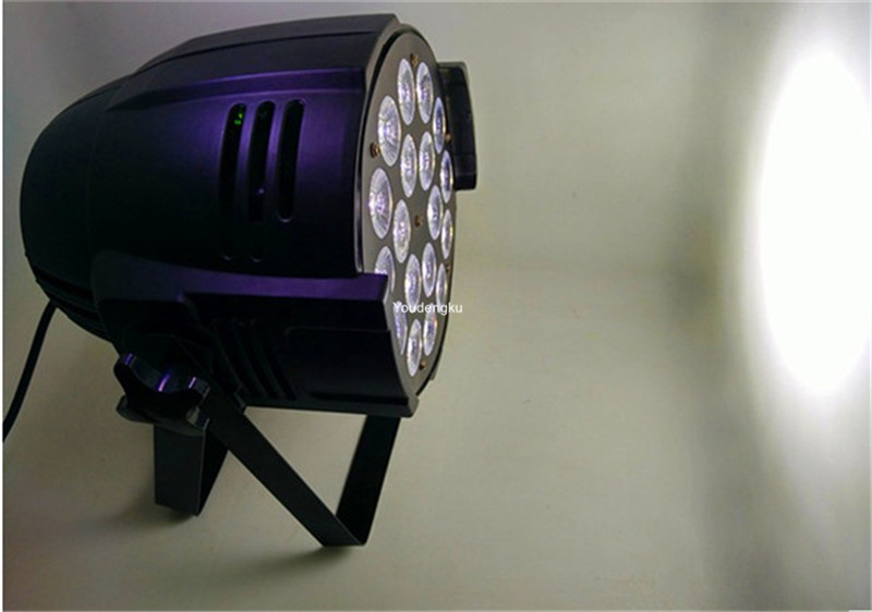 10-piece LED parcan kit with 18x18W RGBWA UV 6-in-1 DJ lighting fixtures