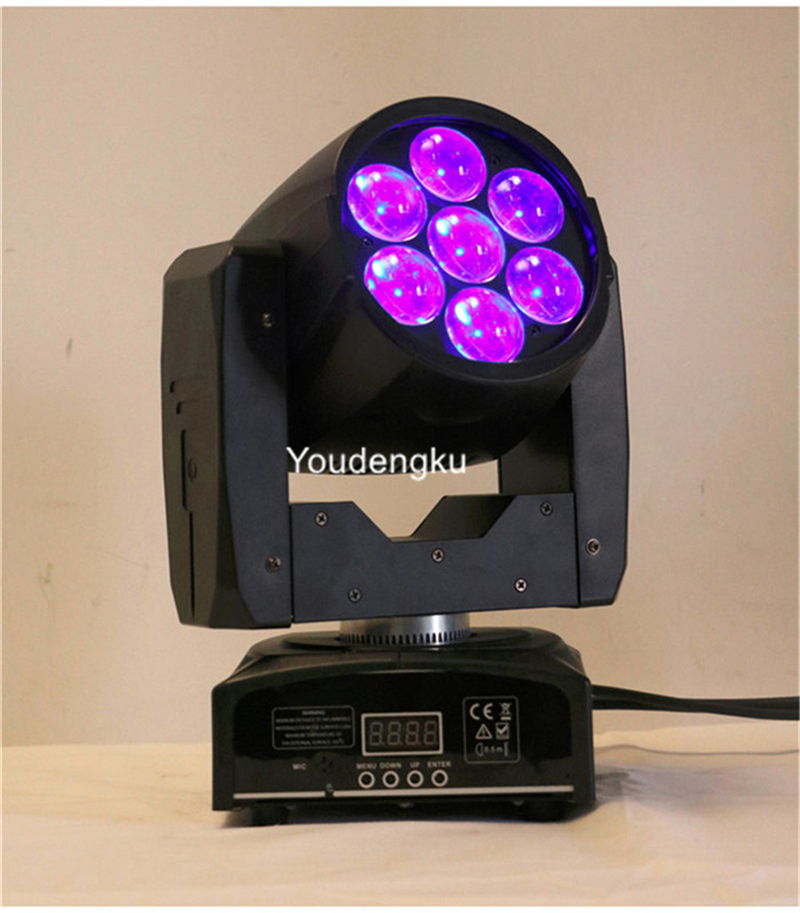 10-piece LED wash beam 7x12 moving head stage light with 4-in-1 RGBW mini LED zoom manual control