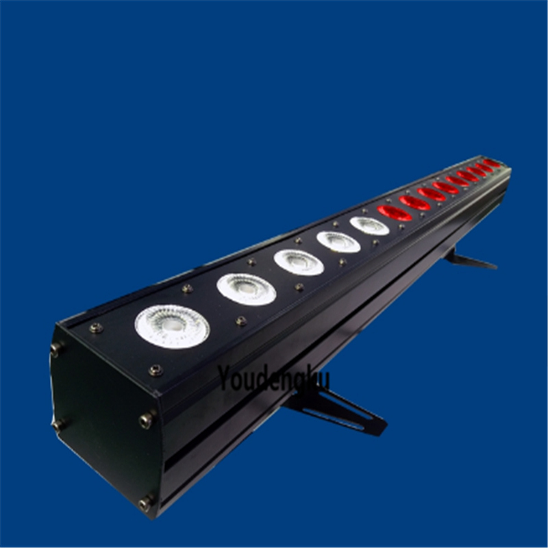 10-piece matrix LED wall wash bar with 14-18W RGBAW UV pixels and 6-in-1 separate control