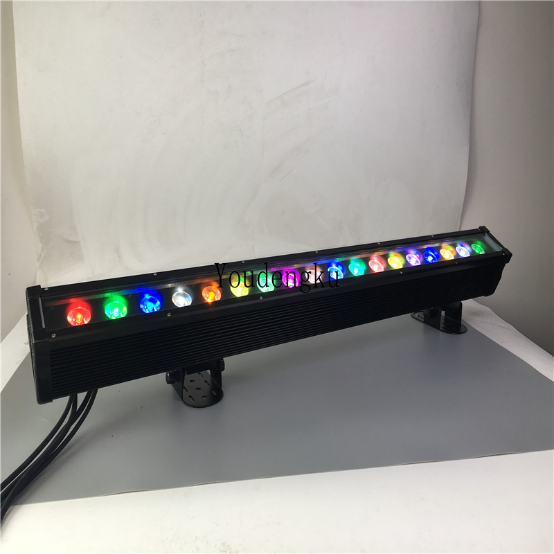 10-piece outdoor LED wall washer lights with 4-in-1 RGBW full color and waterproof pixel design, 18x4W
