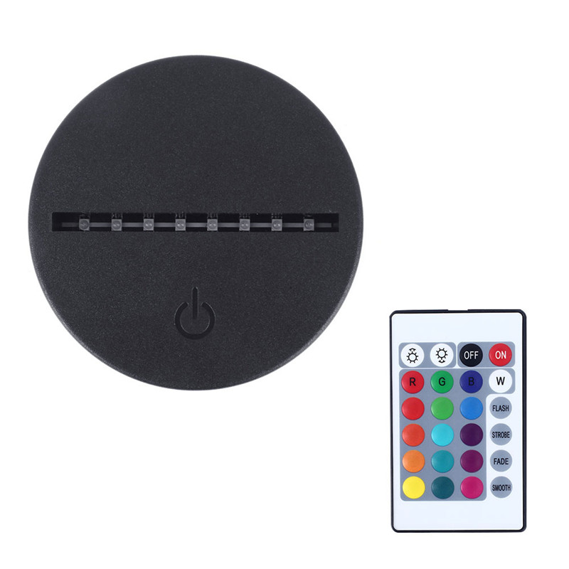 10-piece set of 3D LED lamp bases with acrylic night lights, USB touch remote control, and lighting accessories for wholesale