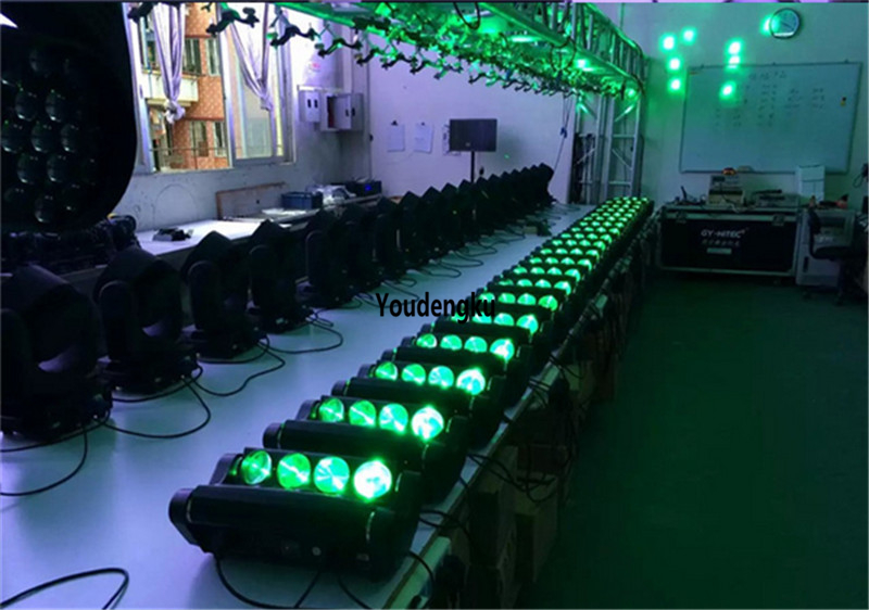10-piece set of 8x10W LED beam spider moving heads with RGBW 4-in-1 technology