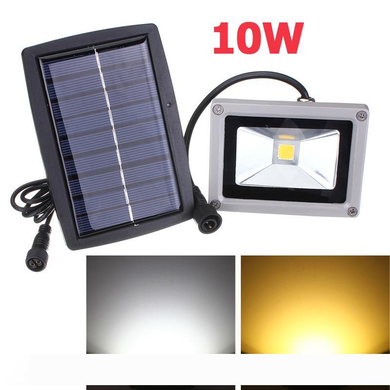 10W solar LED floodlights for waterproof outdoor garden, yard, and landscape lighting