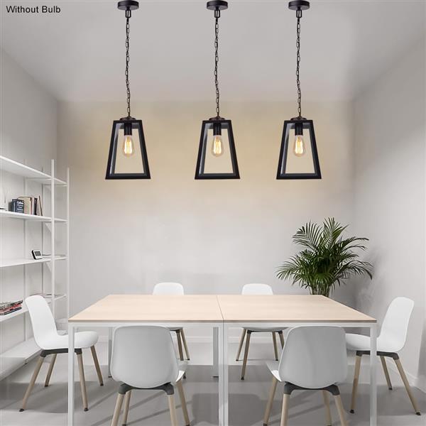 110-240V wide voltage American wrought iron glass chandelier with E26 socket in black and gold finish, includes chain for dining room lighting with free shipping