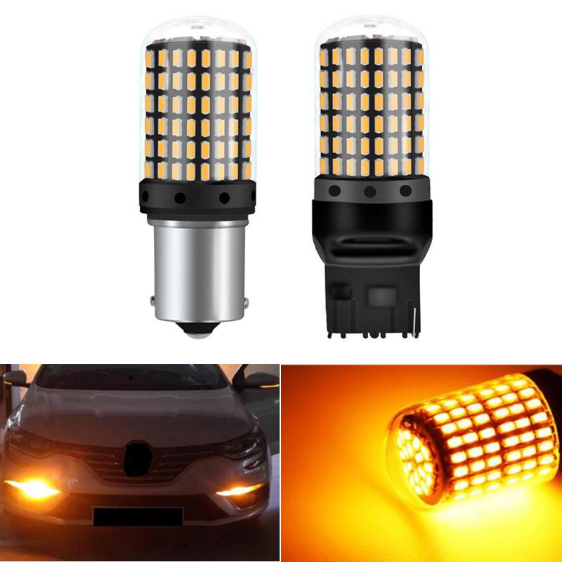 1156 LED White Canbus Bulb - Super Bright 3014 144 SMD for Auto/RV Turn Signals & Brake Lights (2-Pack)