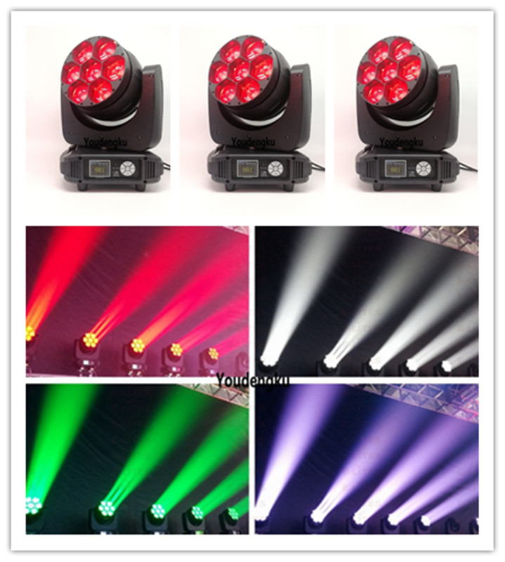12 RGBW zoom moving head lights, 7x40W 4-in-1 stage lighting fixtures
