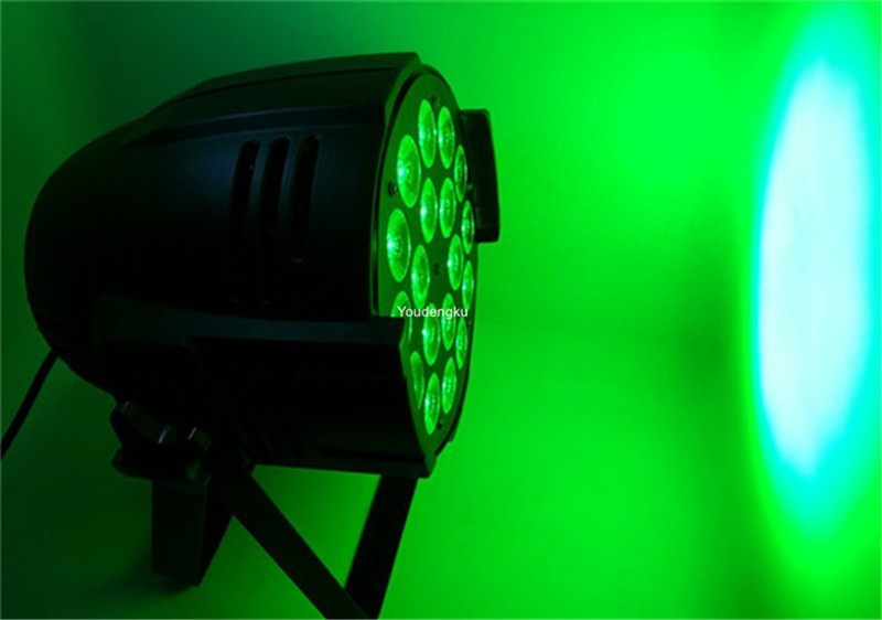 12 RGBWA UV LED par cans, 18x18W, 6-in-1, 64-stage lighting fixtures