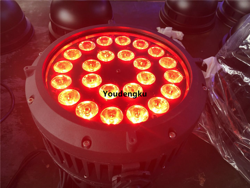 12-in-1 RGBWA UV LED PAR lights, 24x18 outdoor quad cans with IP65 rating