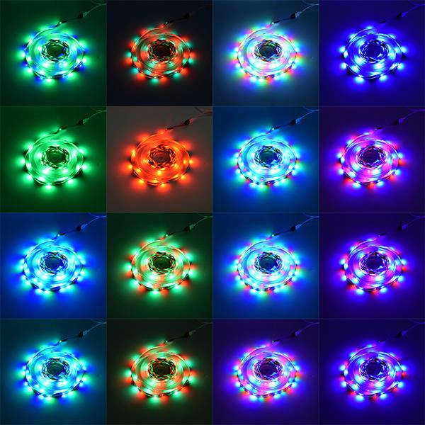 12V 10M Dual-Disk SMD 2835 Lamp Beads 300 Lamp-RGB-IR44-Non-Waterproof And Non-Glue 24-Key Light Strip Set (40W White Light Board)