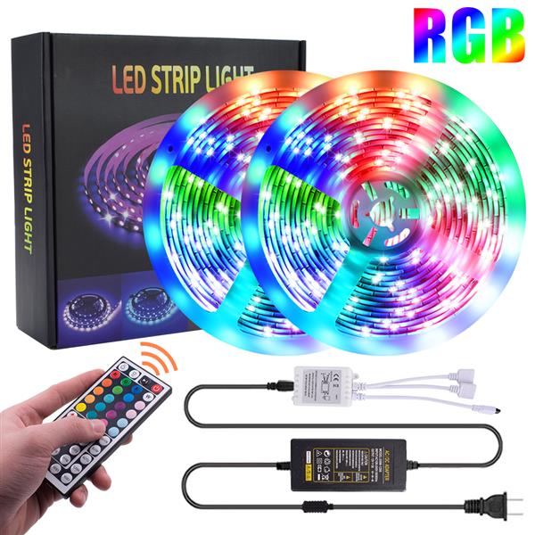 12V 5050RGB 44-key 10m 300-light (40W) full-spectrum waterproof high-quality LED strip