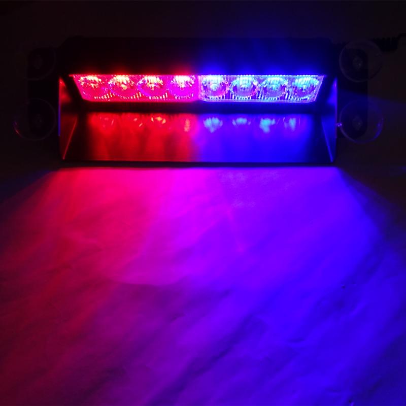 12V LED emergency flasher with 8 lights offering 3 flash patterns for vehicle dash warning