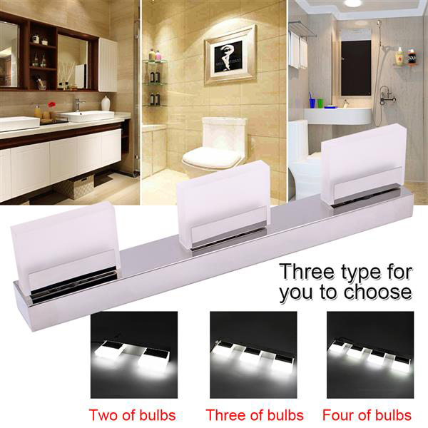 12W ZC001204 Four Lights Acrylic Wall Lamps Bathroom Lamp White Light Silver Super brightness waterproof