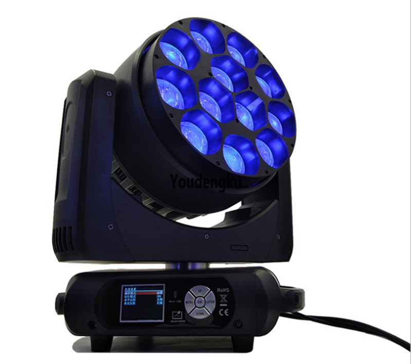 12x40W 4-in-1 RGBW pixel-controlled LED wash zoom moving head beam light for stage parties