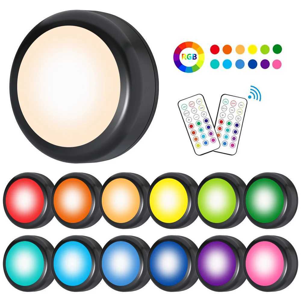 13-color LED closet light with wireless remote, ideal for under-counter, kitchen cabinets, wardrobes, and hallways