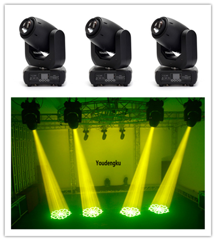150W LED moving head spotlight with gobos and lyre frame
