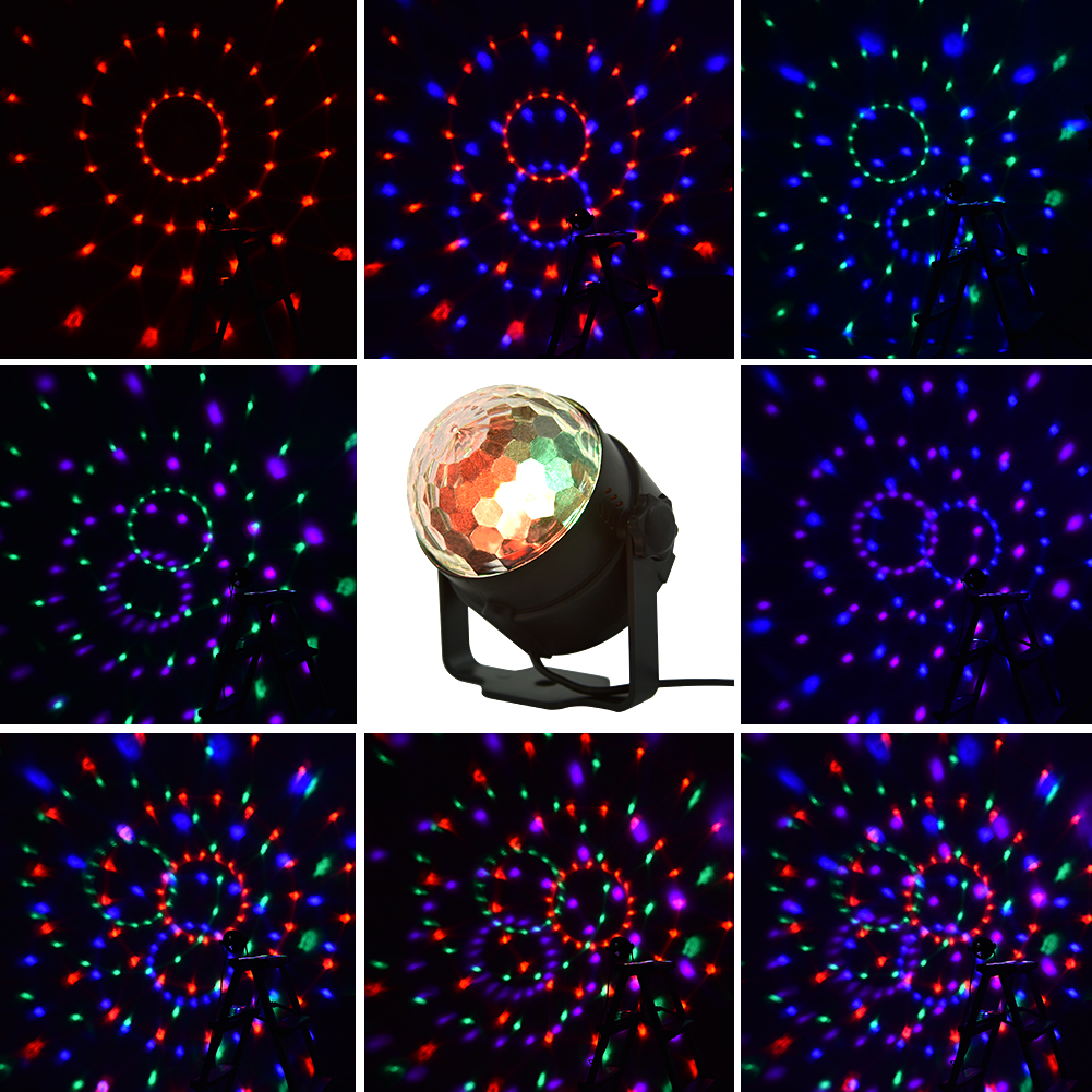 15-color LED crystal mini magic ball light for weddings, parties, bars and karaoke