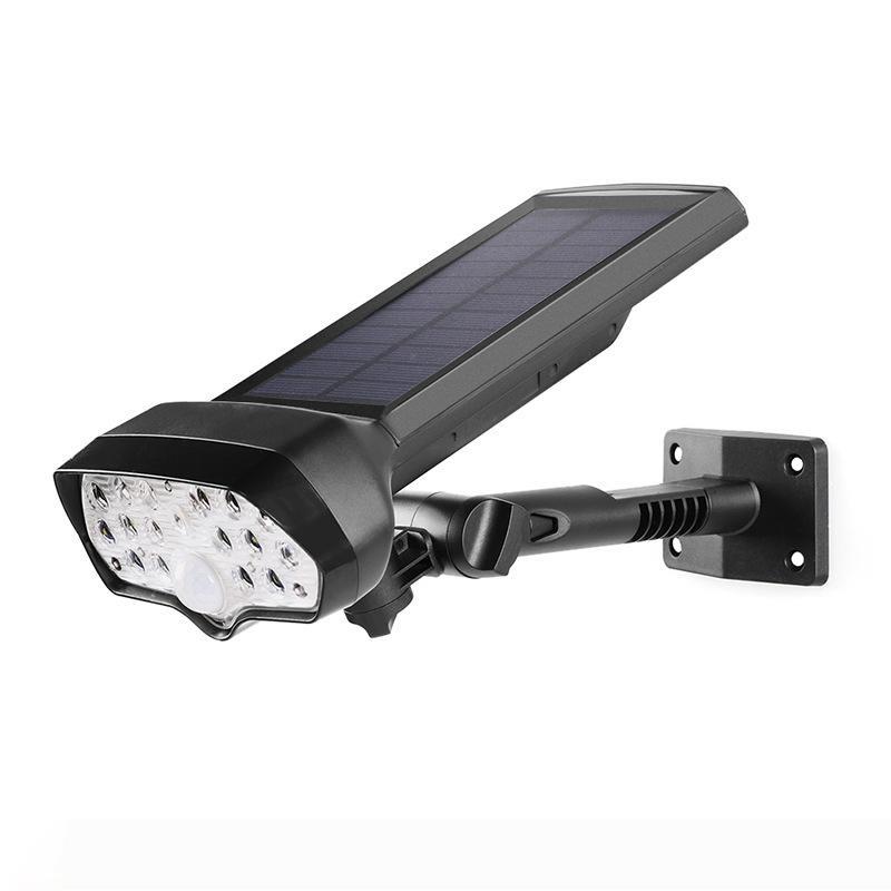16 LED solar-powered PIR sensor light for outdoor garden and sports area, waterproof wall-mounted spotlight