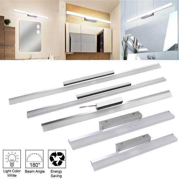 16W 120CM smart bathroom light bar in silver and white with high brightness and premium materials for indoor lighting