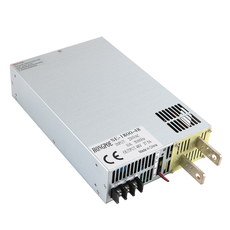 1800W 37.5A 48V power supply with 0-5V analog control and 110V/220V AC input, model SE-1800-48