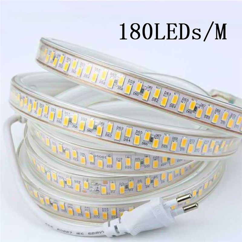 180LEDs waterproof SMD 5730 LED strip light with 50m length for 110V/220V power in white and warm white options