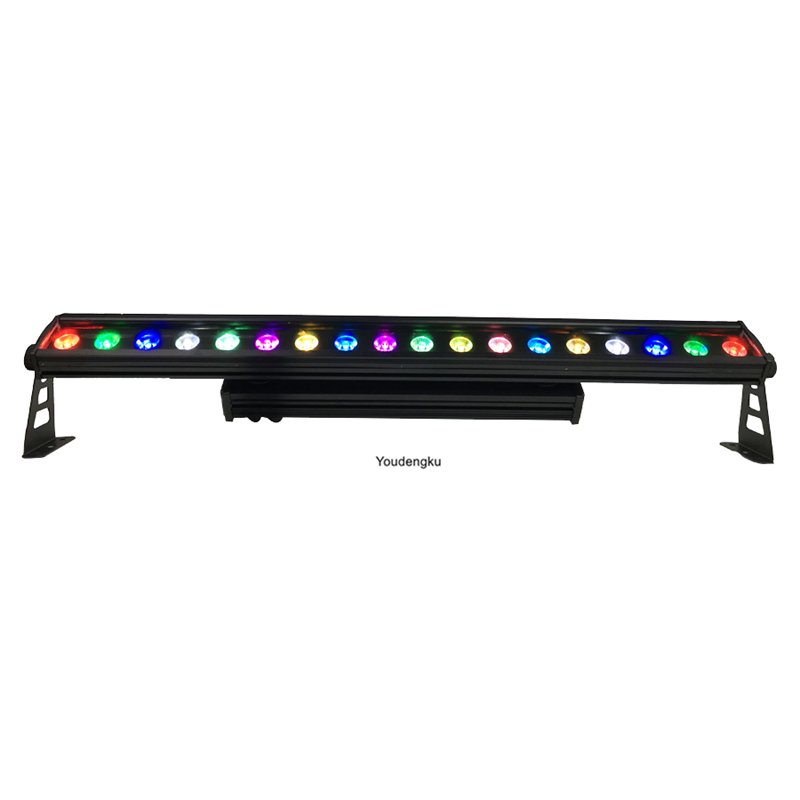 18-in-1 RGBWA UV LED bar light for outdoor wall washing