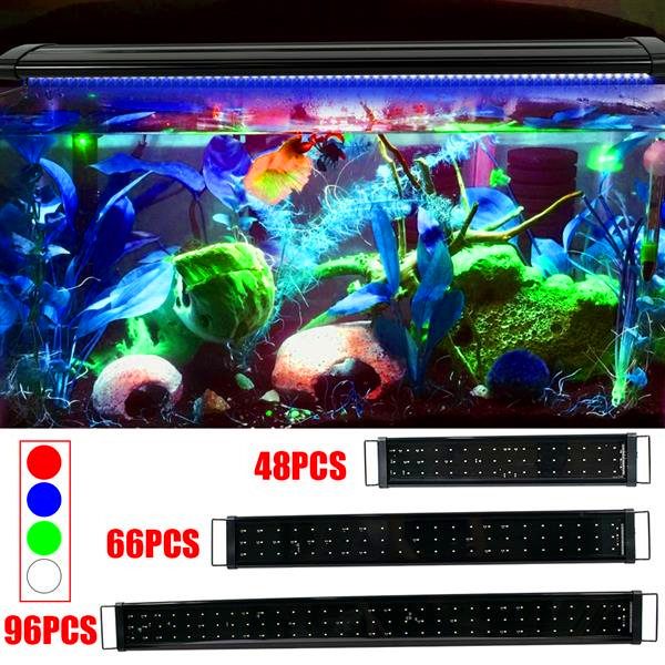 18W 66LED full-spectrum coral lamp for 35.43-43.3 inch aquariums with durable black design