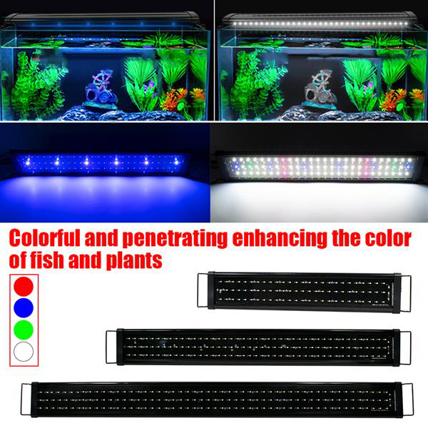 18W 78LED full-spectrum aquatic plant light in 23.6-inch black, premium aquarium lighting for wholesale (fits 23.6-31.49 inch tanks)