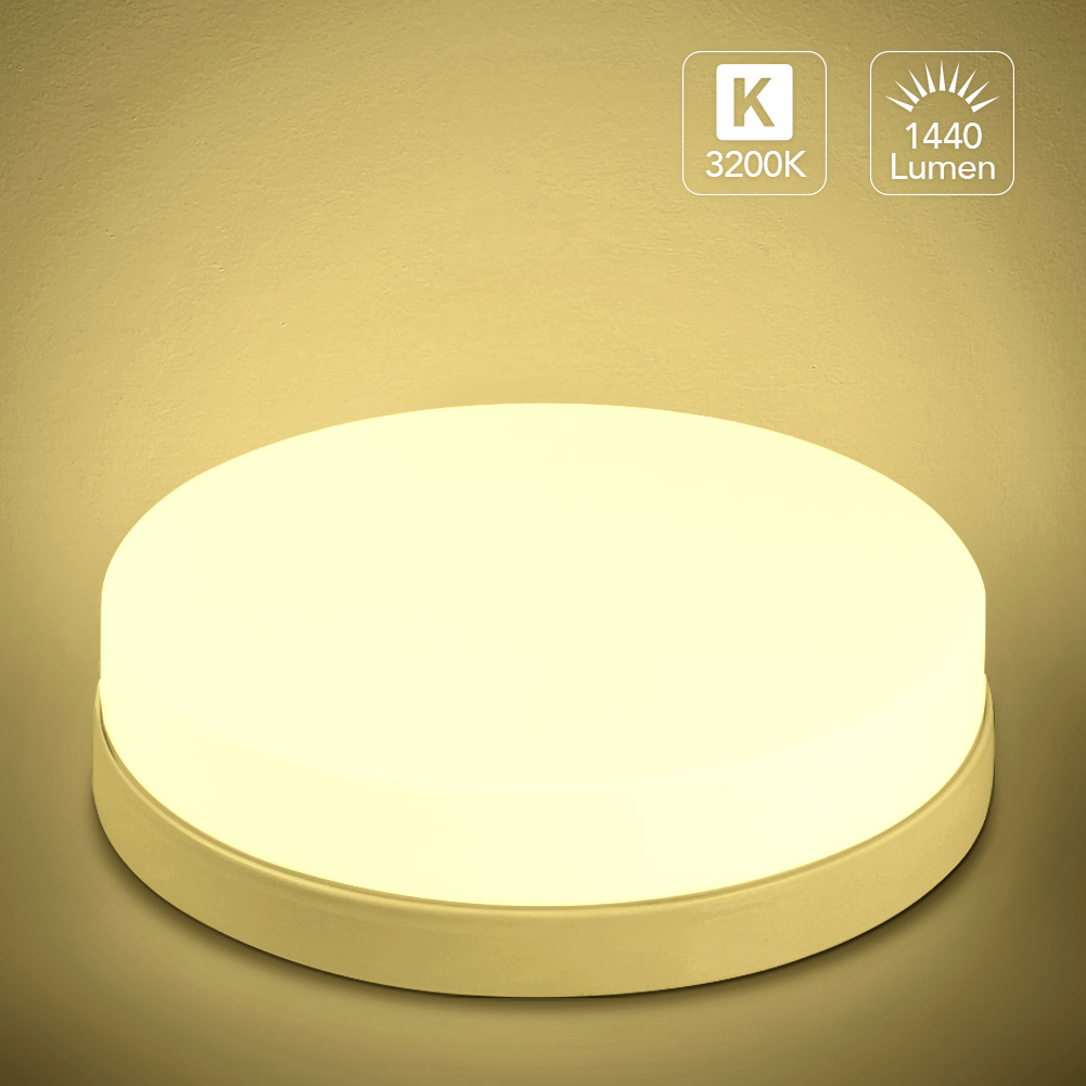 18W LED ceiling lamp in warm white, round disc design for offices, schools, hotels, and home decor