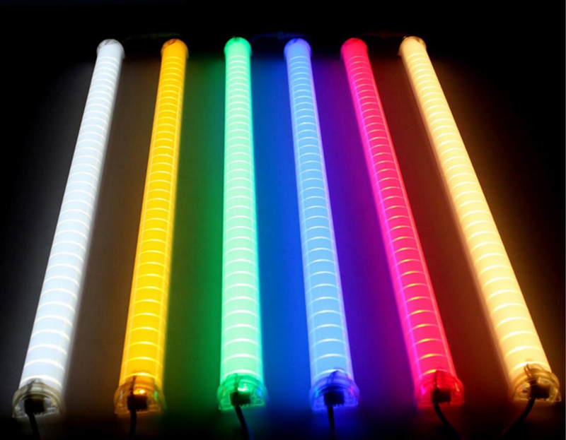 1m IP66 waterproof LED neon bar, 24V/220V colorful outdoor digital tube for building decoration