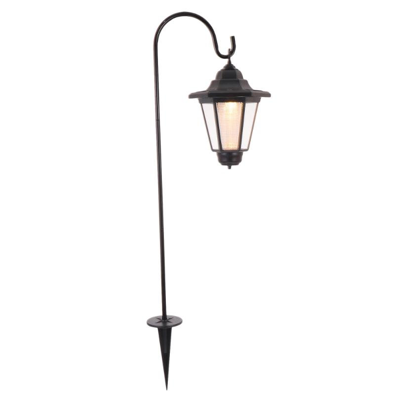 1pc black solar-powered decorative garden lamp for outdoor landscaping