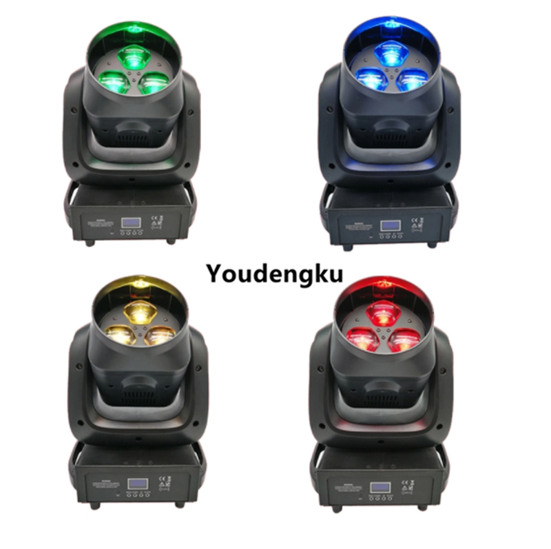 2 pieces disco 3 eyes rgbw lyre mini led moving head 3x40w 4in1 led beam bee eye movinghead zoom light