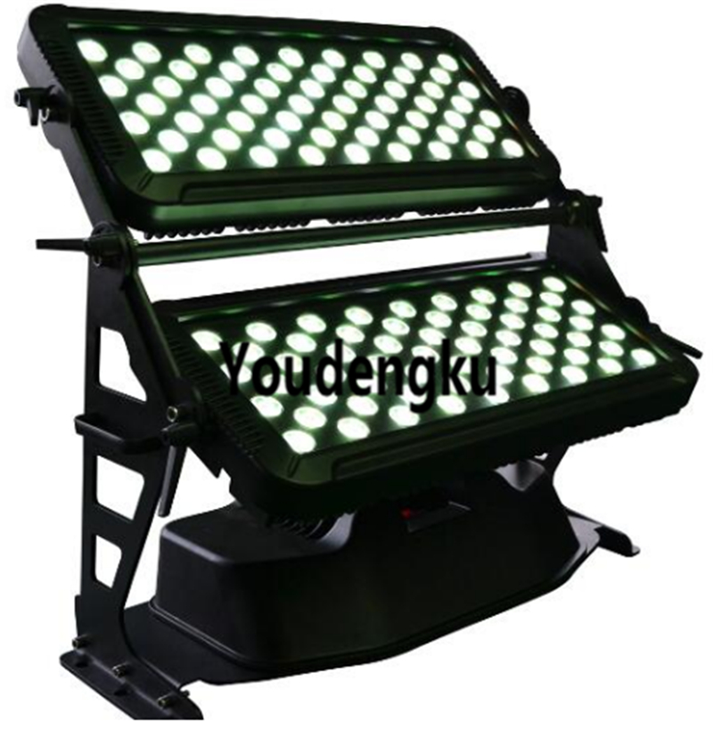 2 pieces of 1200W DMX waterproof LED wall washers, 120pcs 10W RGBW 4-in-1 city color lights with IP65 rating